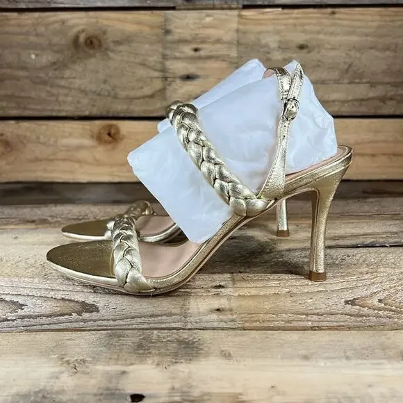 Kate Spade Saffron Heel - Antique Gold Leather - 6.5 - New without box - Picture 2 of 8